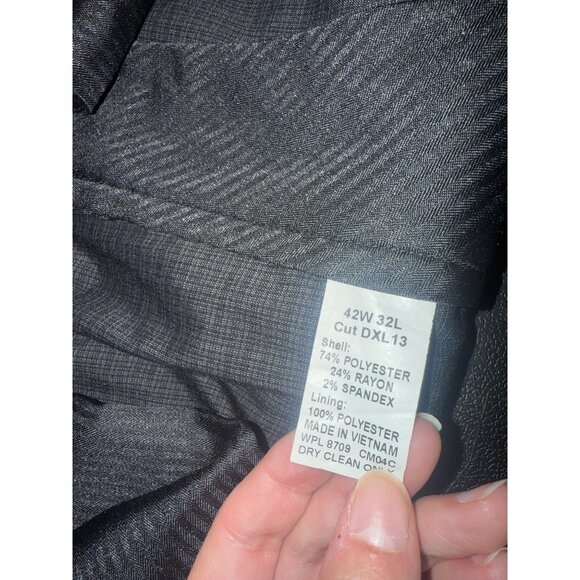 Mens GS Perfect Fit Black Dress Pants 42W X 32L Polyester/Rayon/Spandex Blend Sl - Picture 6 of 7